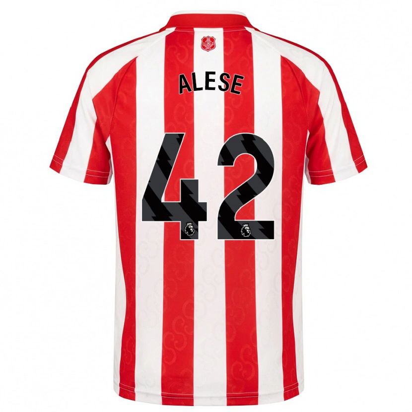 Danxen Kinderen Aji Alese #42 Rood Wit Zwart Thuisshirt Thuistenue 2026/27 T-Shirt België