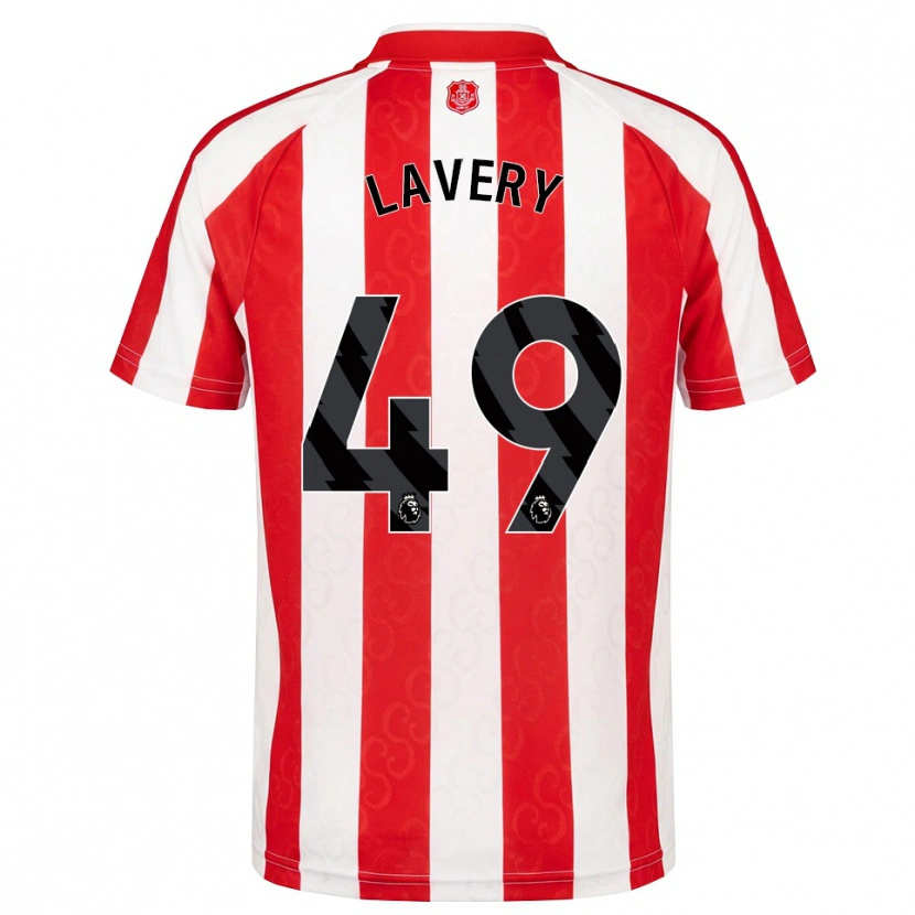 Danxen Kinderen Thomas Lavery #49 Rood Wit Zwart Thuisshirt Thuistenue 2026/27 T-Shirt België