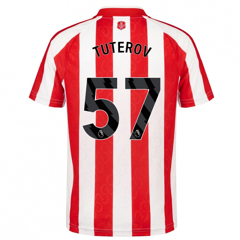 Danxen Kinderen Timur Tuterov #57 Rood Wit Zwart Thuisshirt Thuistenue 2026/27 T-Shirt België