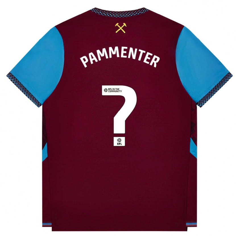 Danxen Kinderen Bailey Pammenter #0 Bordeaux Korenbloemblauw Thuisshirt Thuistenue 2026/27 T-Shirt België