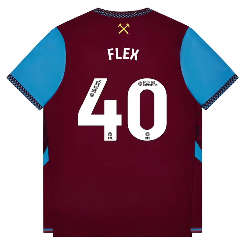 Danxen Kinderen Armstrong Oko Flex #40 Bordeaux Korenbloemblauw Thuisshirt Thuistenue 2026/27 T-Shirt België