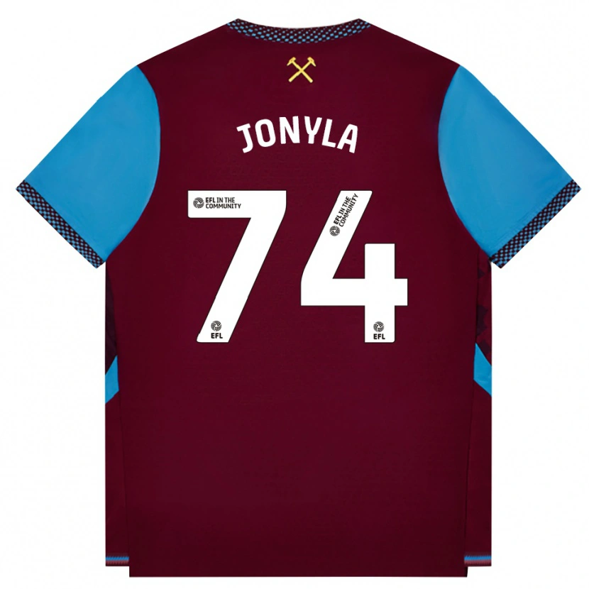 Danxen Kinderen Tomas Jonyla #74 Bordeaux Korenbloemblauw Thuisshirt Thuistenue 2026/27 T-Shirt België