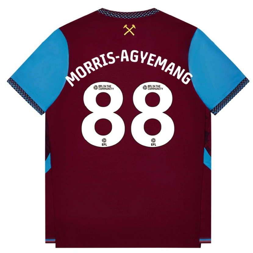 Danxen Kinderen Reggie Morris-Agyemang #88 Bordeaux Korenbloemblauw Thuisshirt Thuistenue 2026/27 T-Shirt België