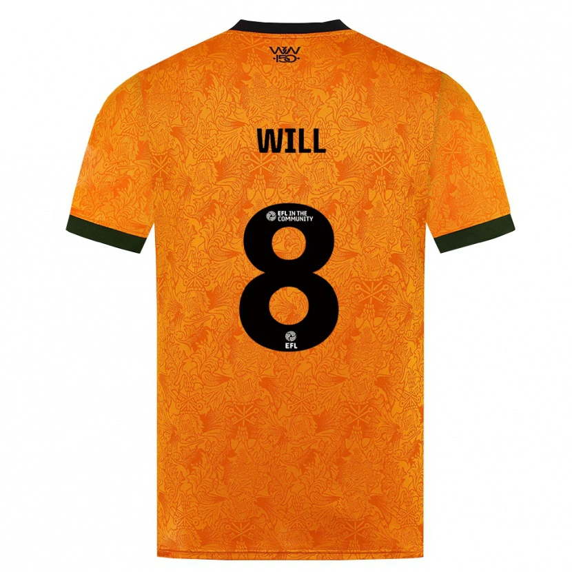 Danxen Kinderen Merrick Will #8 Oranje Zwart Thuisshirt Thuistenue 2026/27 T-Shirt België