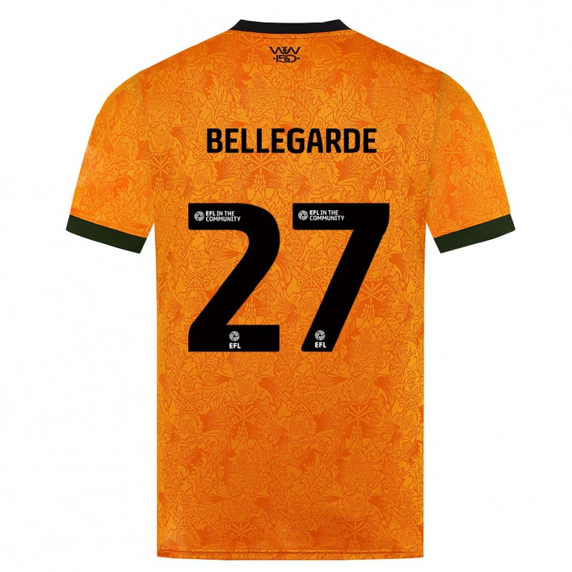 Danxen Kinderen Jean-Ricner Bellegarde #27 Oranje Zwart Thuisshirt Thuistenue 2026/27 T-Shirt België