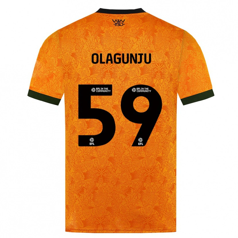 Danxen Kinderen Saheed Olagunju #59 Oranje Zwart Thuisshirt Thuistenue 2026/27 T-Shirt België