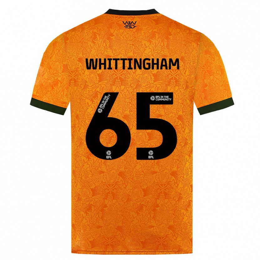 Danxen Kinderen Matthew Whittingham #65 Oranje Zwart Thuisshirt Thuistenue 2026/27 T-Shirt België