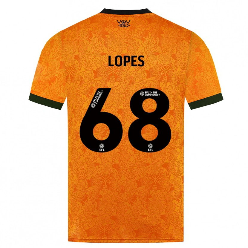 Danxen Kinderen Leo Lopes #68 Oranje Zwart Thuisshirt Thuistenue 2026/27 T-Shirt België