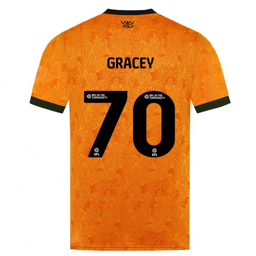Danxen Kinderen Josh Gracey #70 Oranje Zwart Thuisshirt Thuistenue 2026/27 T-Shirt België