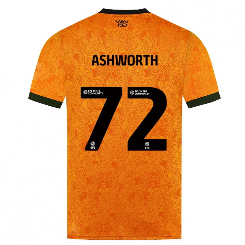 Danxen Kinderen Finn Ashworth #72 Oranje Zwart Thuisshirt Thuistenue 2026/27 T-Shirt België
