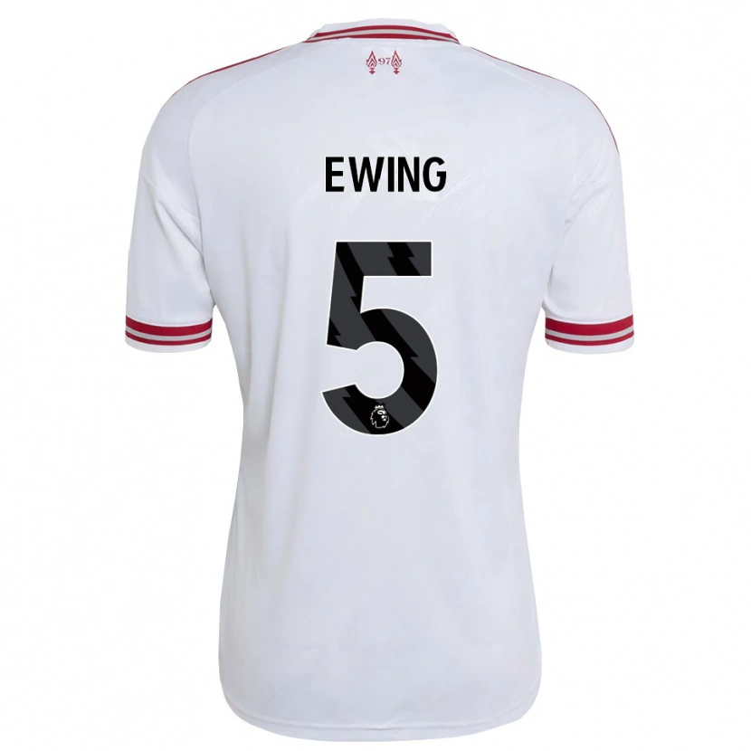 Danxen Kinderen Clae Ewing #5 Rood Wit Uitshirt Uittenue 2026/27 T-Shirt België