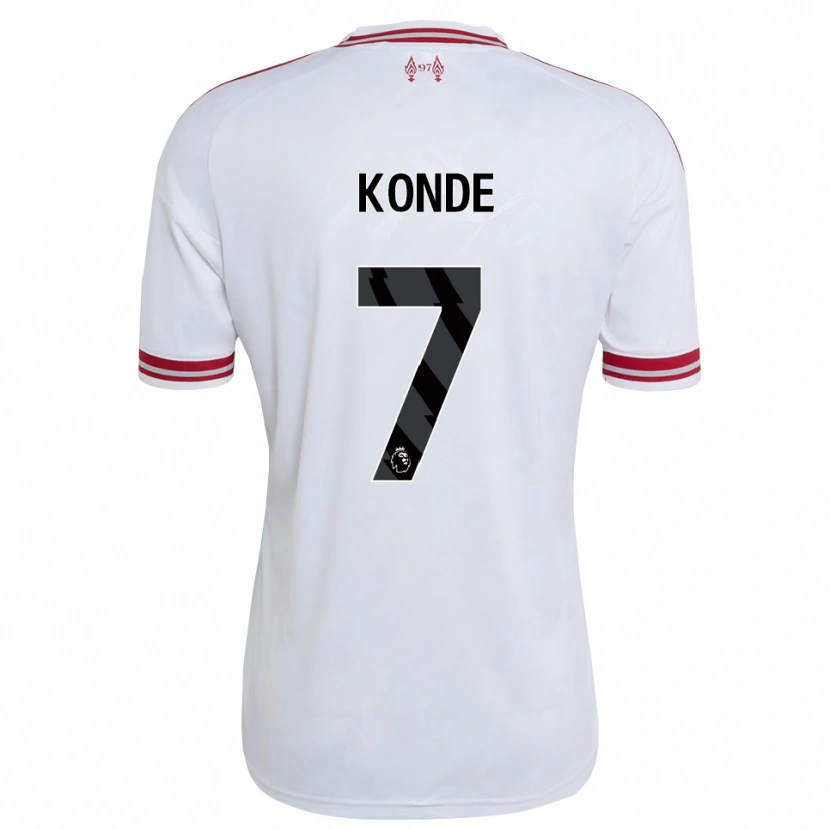 Danxen Kinderen Isaac Konde #7 Rood Wit Uitshirt Uittenue 2026/27 T-Shirt België