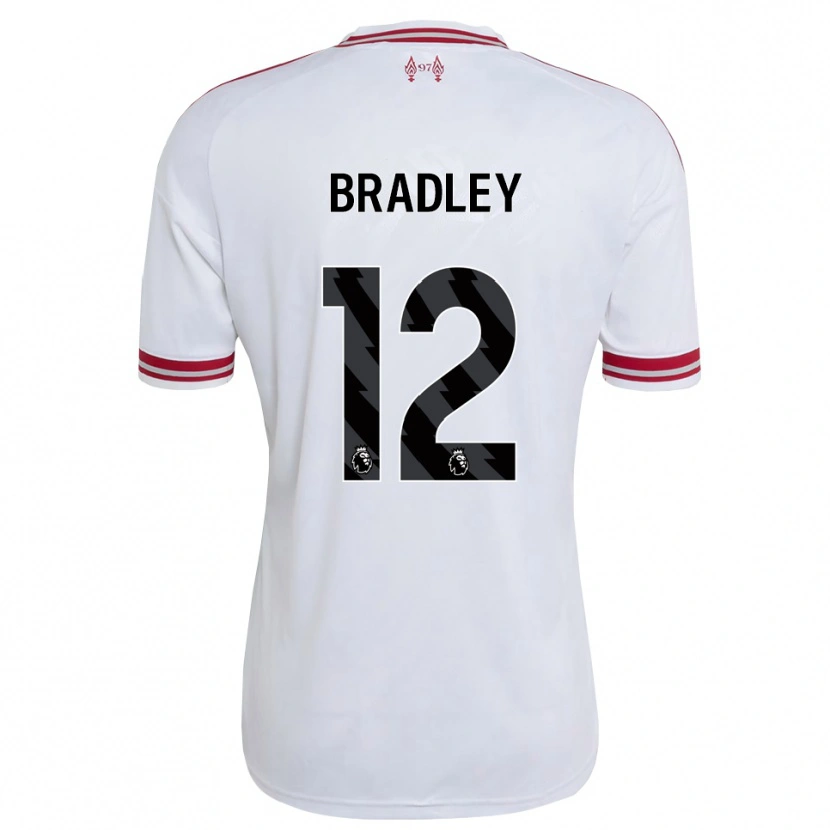 Danxen Kinderen Conor Bradley #12 Rood Wit Uitshirt Uittenue 2026/27 T-Shirt België