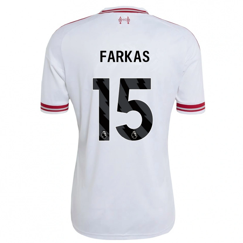 Danxen Kinderen Erik Farkas #15 Rood Wit Uitshirt Uittenue 2026/27 T-Shirt België