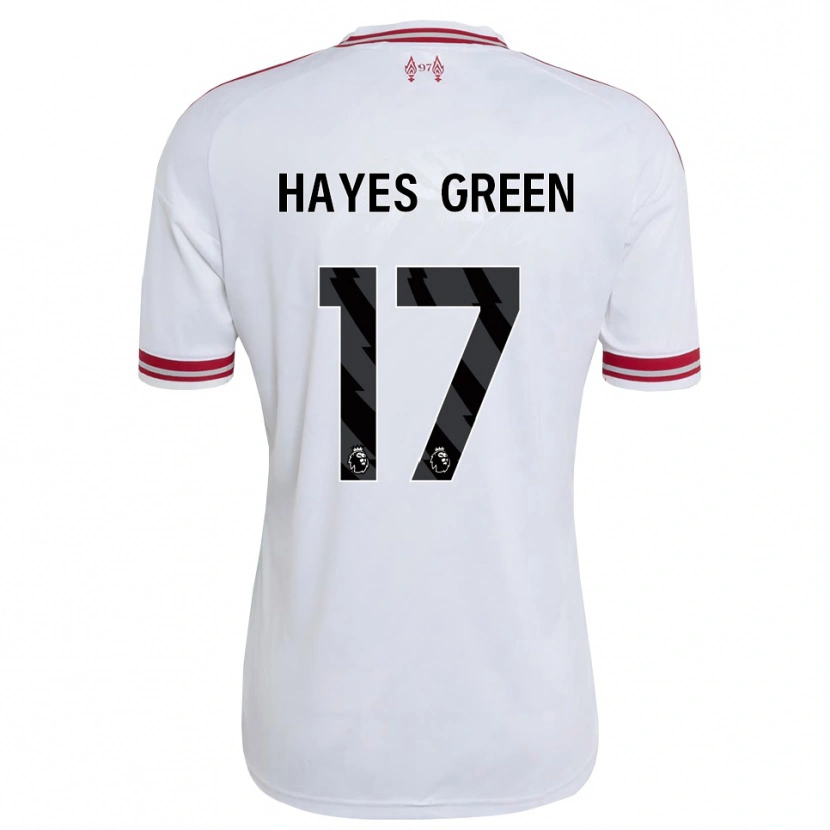 Danxen Kinderen Charlie Hayes-Green #17 Rood Wit Uitshirt Uittenue 2026/27 T-Shirt België