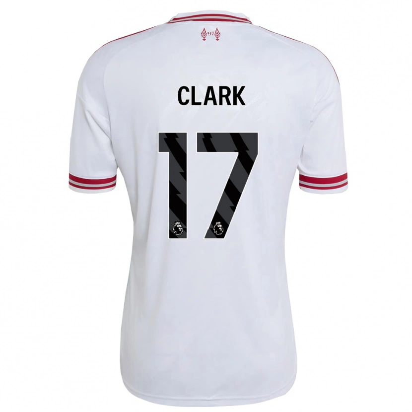 Danxen Kinderen Jenna Clark #17 Rood Wit Uitshirt Uittenue 2026/27 T-Shirt België
