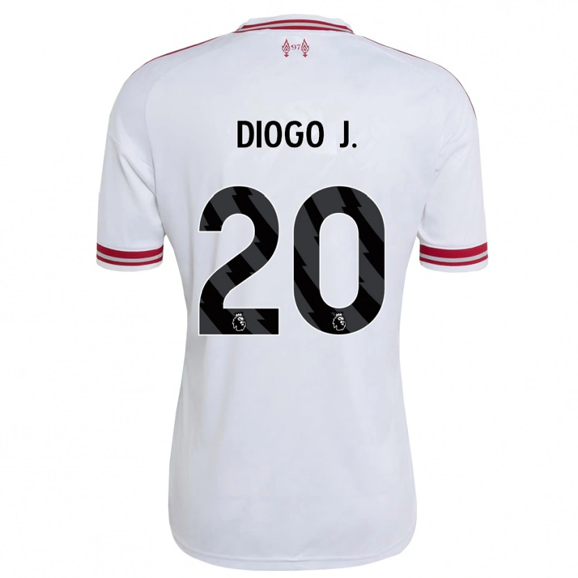 Danxen Kinderen Diogo Jota #20 Rood Wit Uitshirt Uittenue 2026/27 T-Shirt België