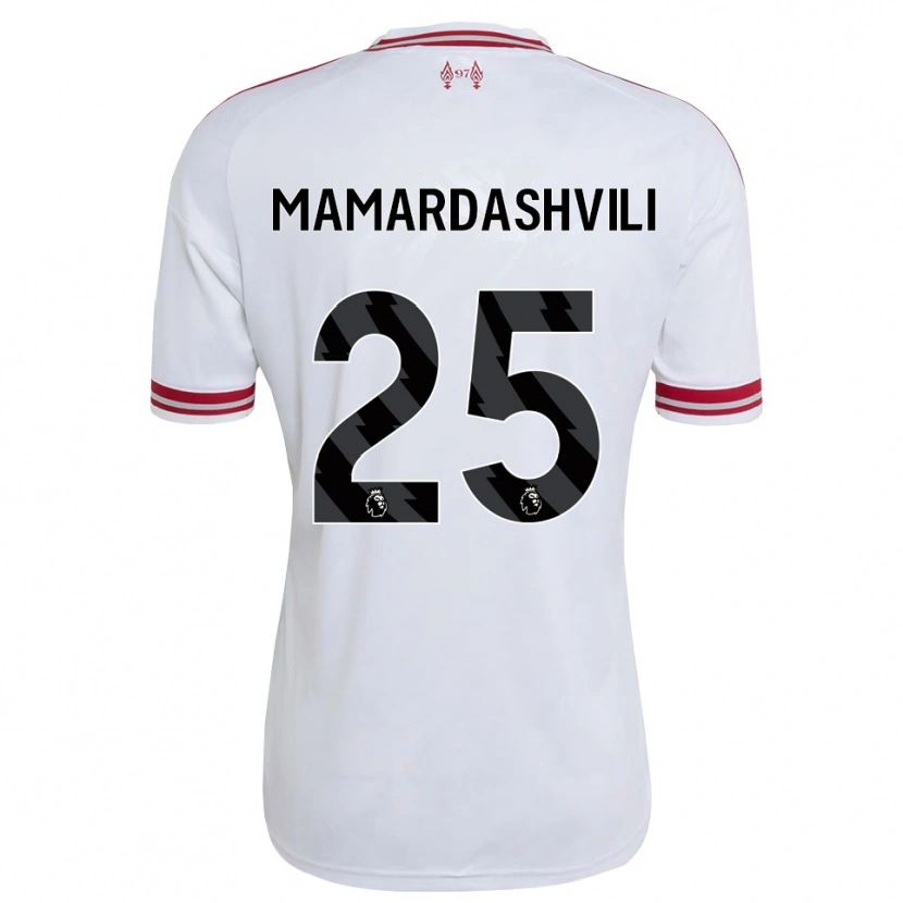Danxen Kinderen Giorgi Mamardashvili #25 Rood Wit Uitshirt Uittenue 2026/27 T-Shirt België