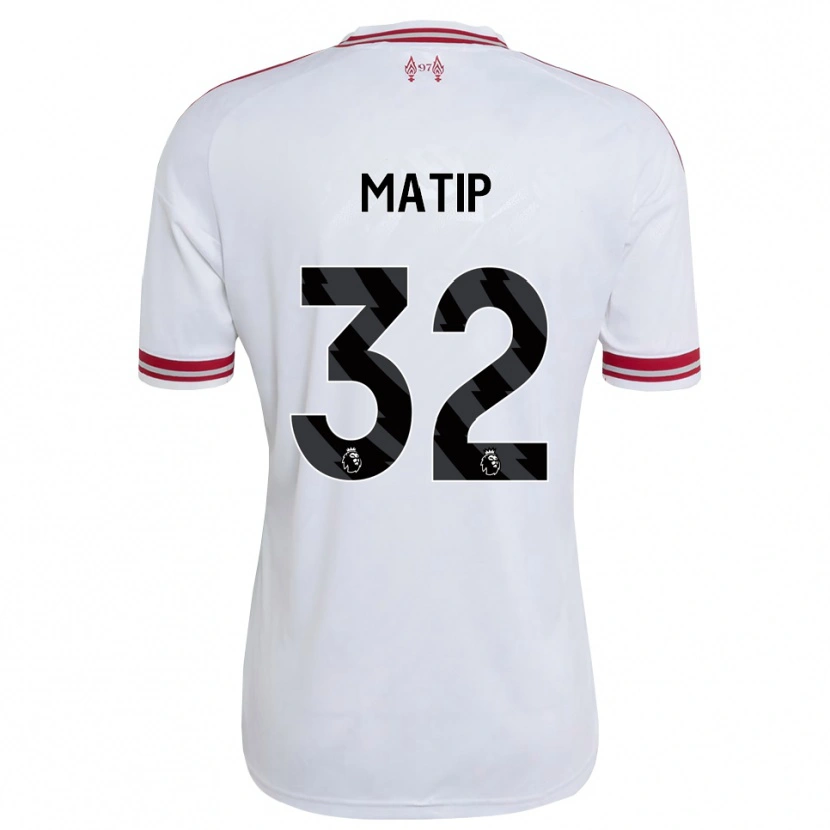 Danxen Kinderen Joel Matip #32 Rood Wit Uitshirt Uittenue 2026/27 T-Shirt België