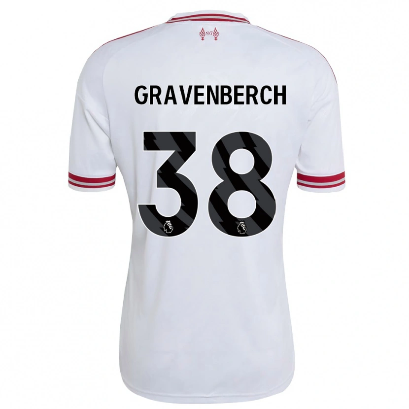 Danxen Kinderen Ryan Gravenberch #38 Rood Wit Uitshirt Uittenue 2026/27 T-Shirt België