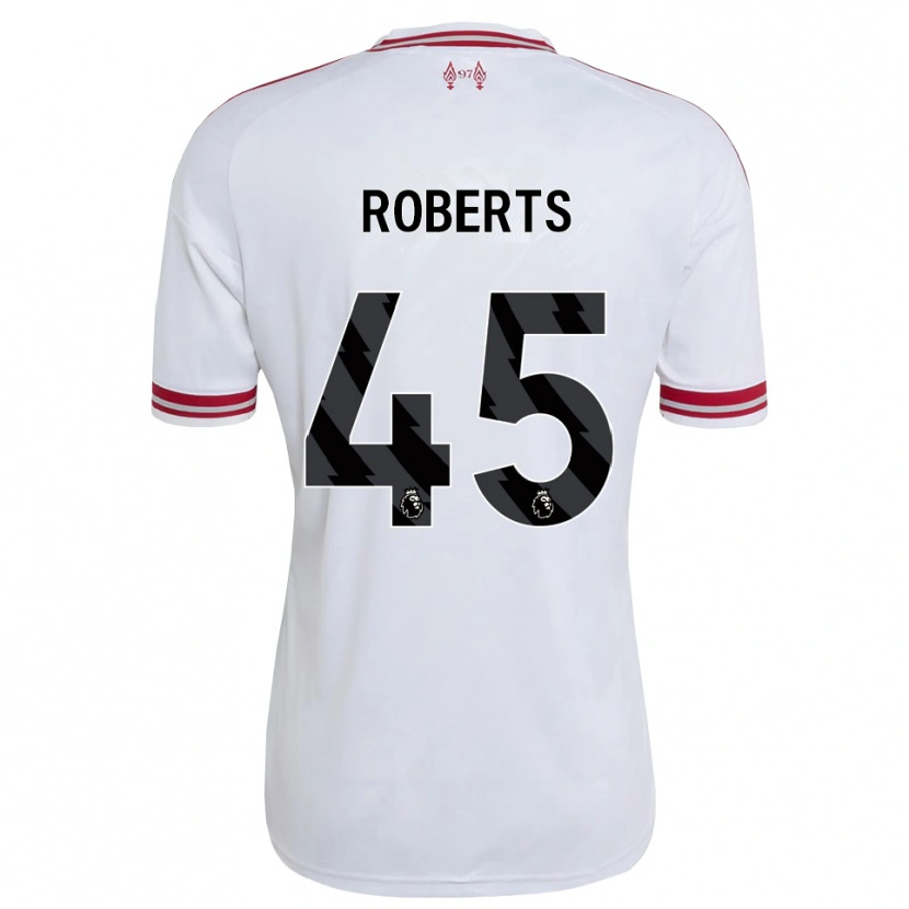 Danxen Kinderen Iwan Roberts #45 Rood Wit Uitshirt Uittenue 2026/27 T-Shirt België