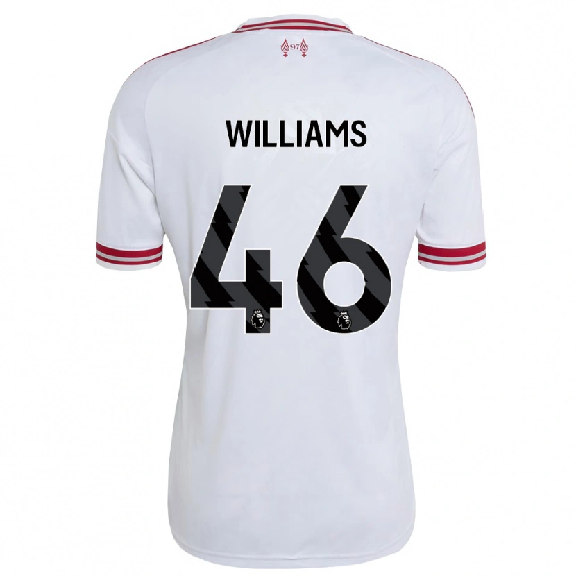 Danxen Kinderen Rhys Williams #46 Rood Wit Uitshirt Uittenue 2026/27 T-Shirt België