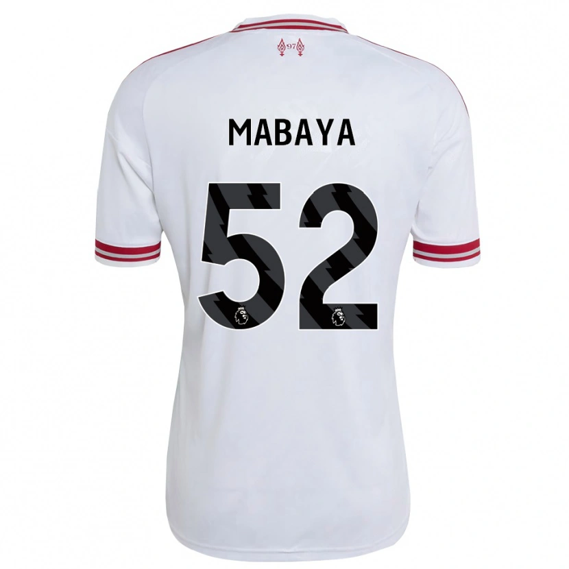 Danxen Kinderen Isaac Mabaya #52 Rood Wit Uitshirt Uittenue 2026/27 T-Shirt België