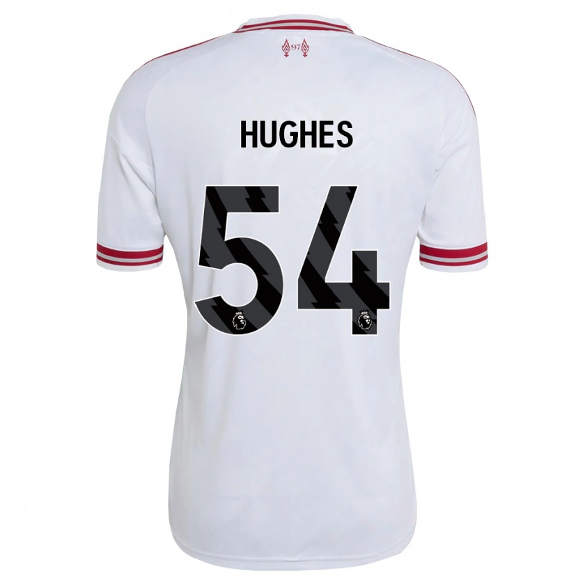 Danxen Kinderen Liam Hughes #54 Rood Wit Uitshirt Uittenue 2026/27 T-Shirt België