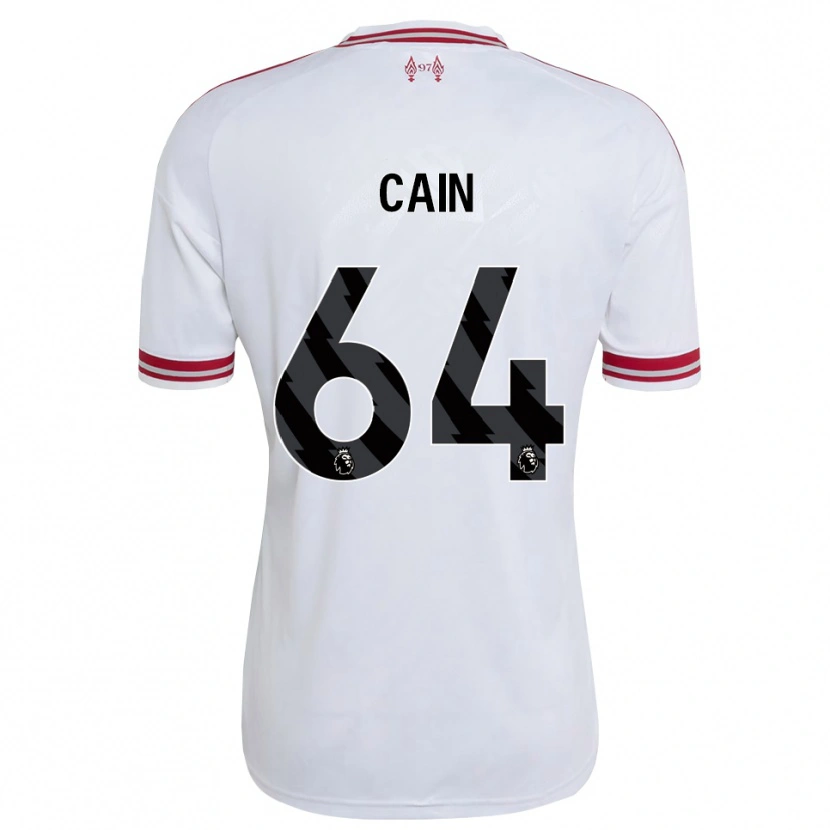 Danxen Kinderen Jake Cain #64 Rood Wit Uitshirt Uittenue 2026/27 T-Shirt België
