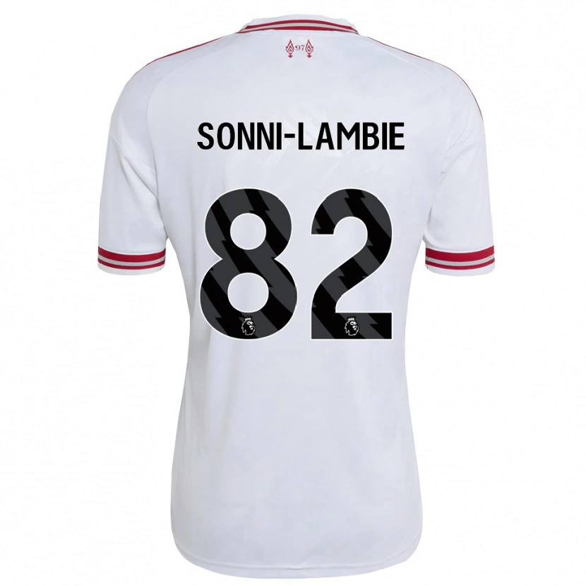 Danxen Kinderen Joshua Sonni-Lambie #82 Rood Wit Uitshirt Uittenue 2026/27 T-Shirt België