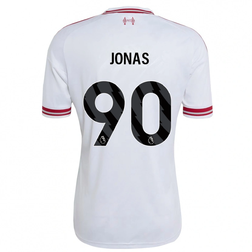 Danxen Kinderen Lee Jonas #90 Rood Wit Uitshirt Uittenue 2026/27 T-Shirt België