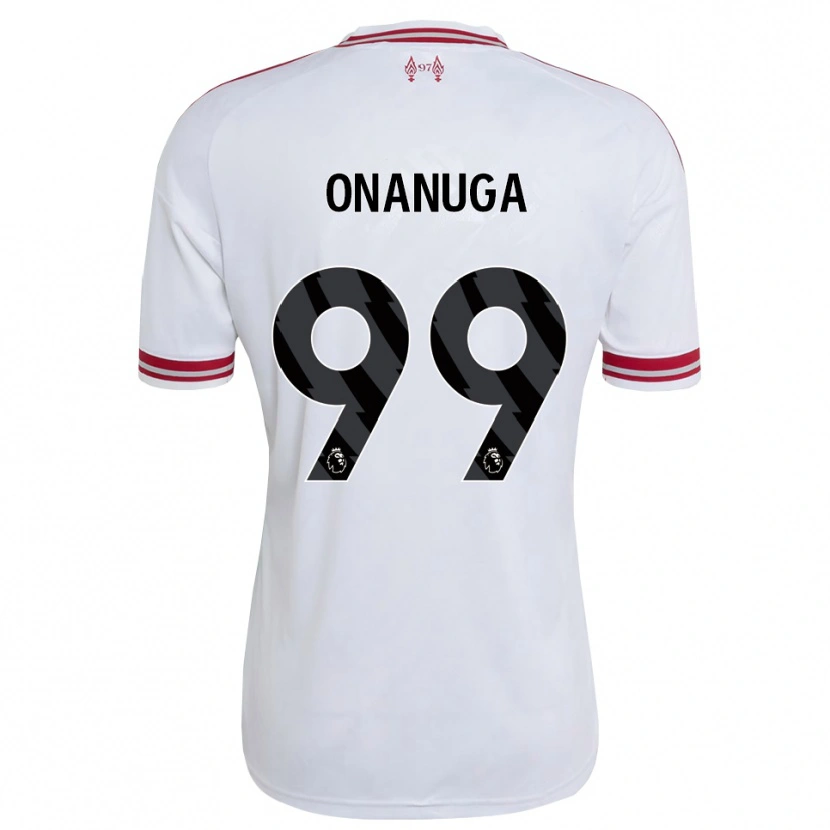 Danxen Kinderen Fola Onanuga #99 Rood Wit Uitshirt Uittenue 2026/27 T-Shirt België