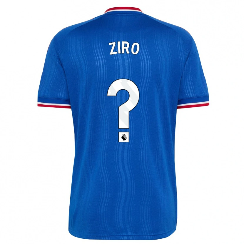 Danxen Kinderen Emmanuel Ziro #0 Blauw Wit Rood Uitshirt Uittenue 2026/27 T-Shirt België