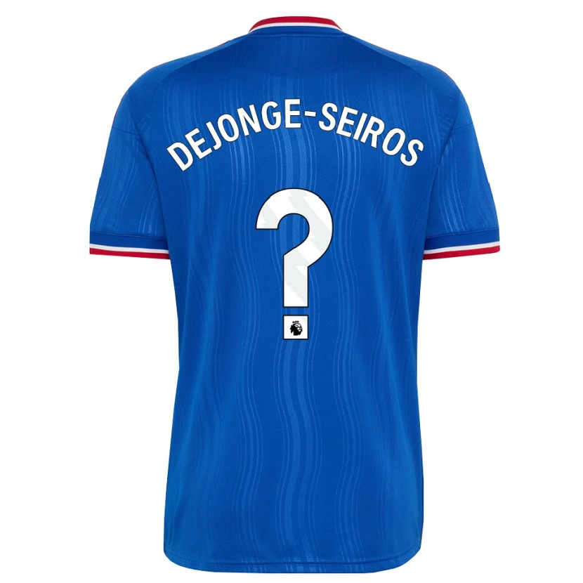 Danxen Kinderen Edson Dejonge-Seiros #0 Blauw Wit Rood Uitshirt Uittenue 2026/27 T-Shirt België