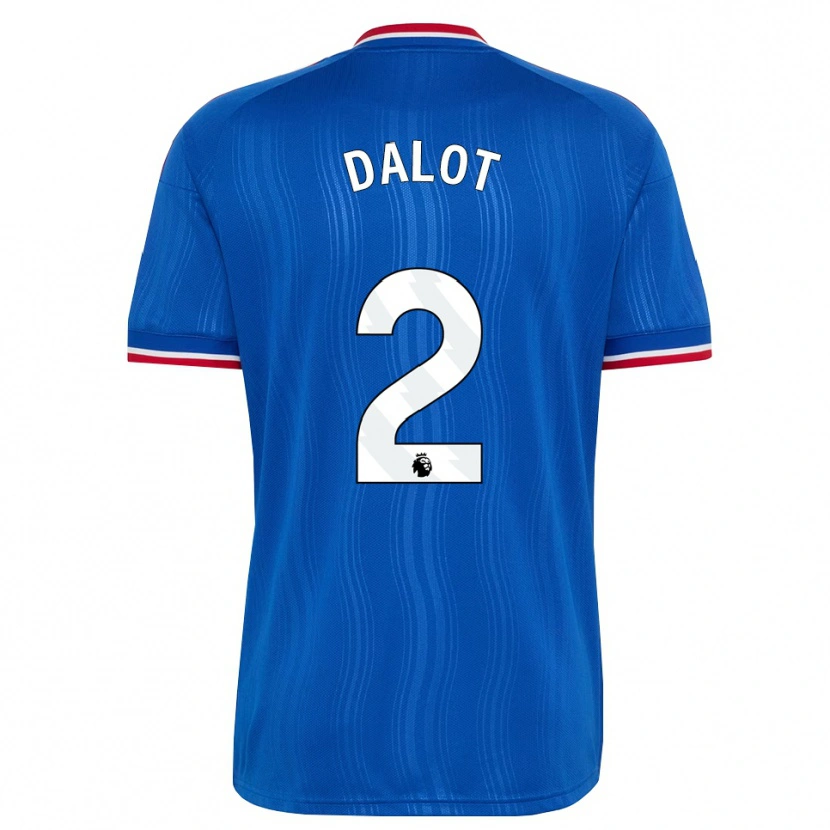 Danxen Kinderen Diogo Dalot #2 Blauw Wit Rood Uitshirt Uittenue 2026/27 T-Shirt België