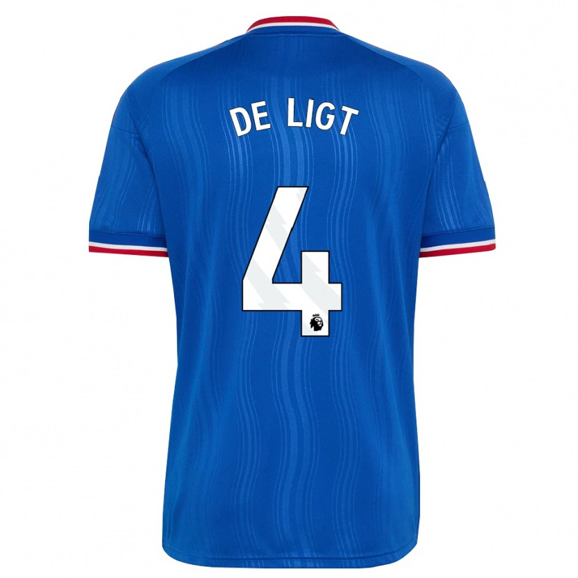 Danxen Kinderen Matthijs De Ligt #4 Blauw Wit Rood Uitshirt Uittenue 2026/27 T-Shirt België