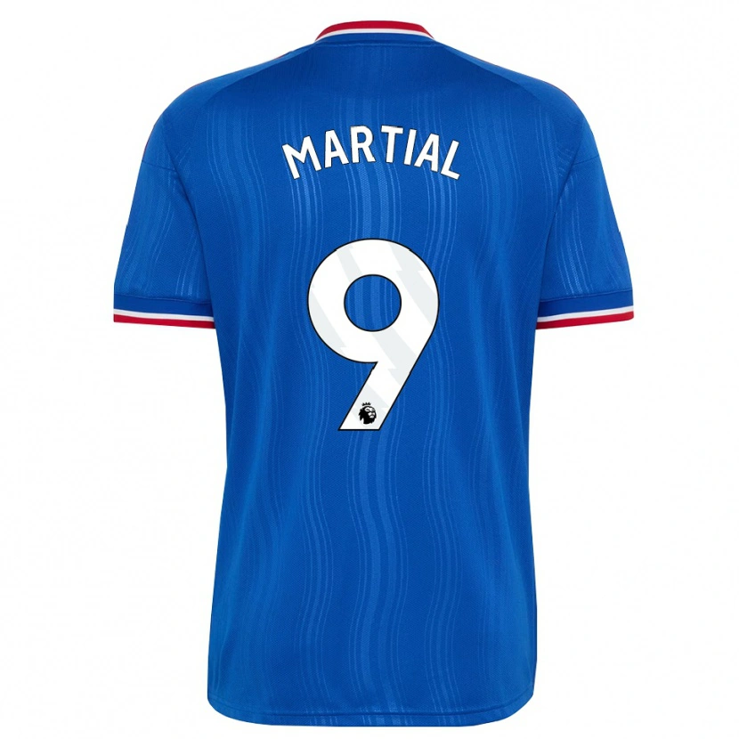 Danxen Kinderen Anthony Martial #9 Blauw Wit Rood Uitshirt Uittenue 2026/27 T-Shirt België