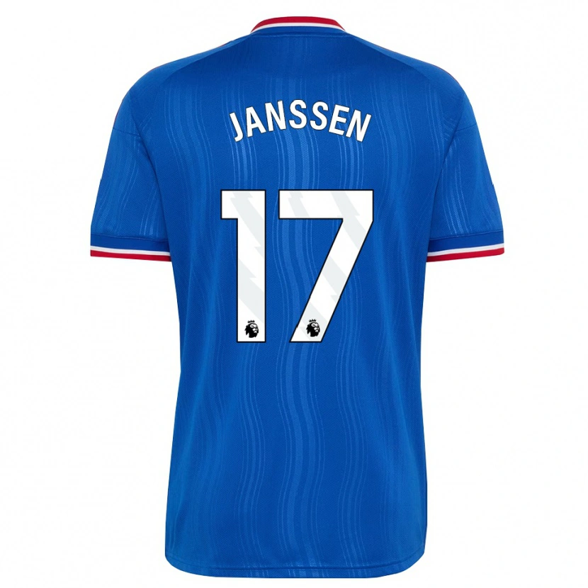 Danxen Kinderen Dominique Janssen #17 Blauw Wit Rood Uitshirt Uittenue 2026/27 T-Shirt België