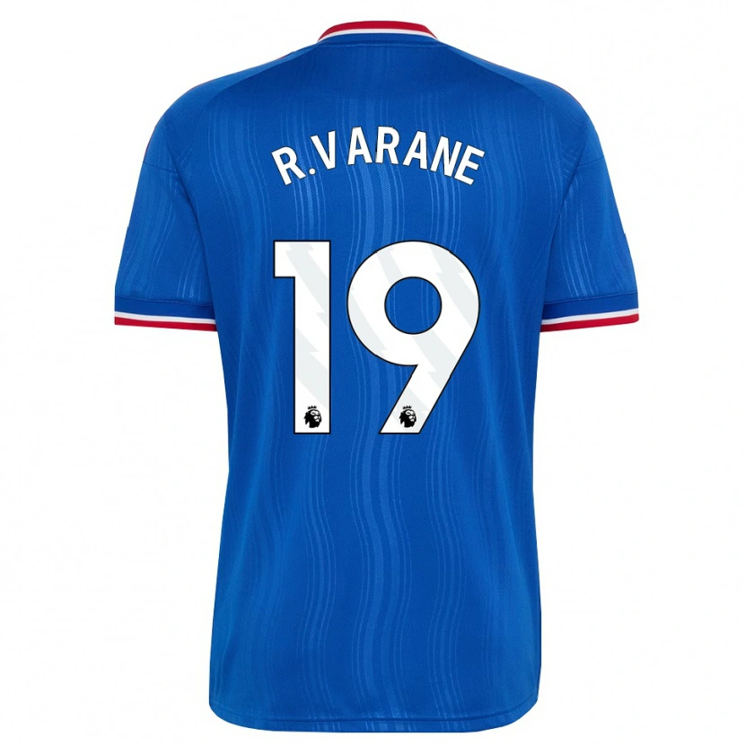 Danxen Kinderen Raphael Varane #19 Blauw Wit Rood Uitshirt Uittenue 2026/27 T-Shirt België
