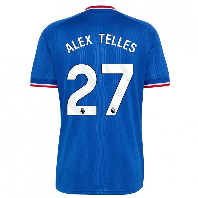 Danxen Kinderen Alex Nicolao Telles #27 Blauw Wit Rood Uitshirt Uittenue 2026/27 T-Shirt België
