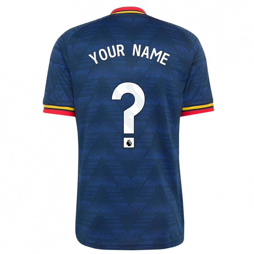 Danxen Kinderen Uw Naam #0 Middernachtblauw Geel Rood Uitshirt Uittenue 2026/27 T-Shirt België