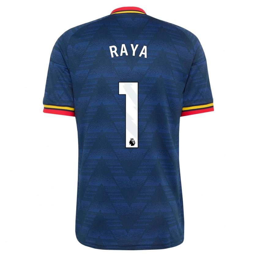 Danxen Kinderen David Raya #1 Middernachtblauw Geel Rood Uitshirt Uittenue 2026/27 T-Shirt België