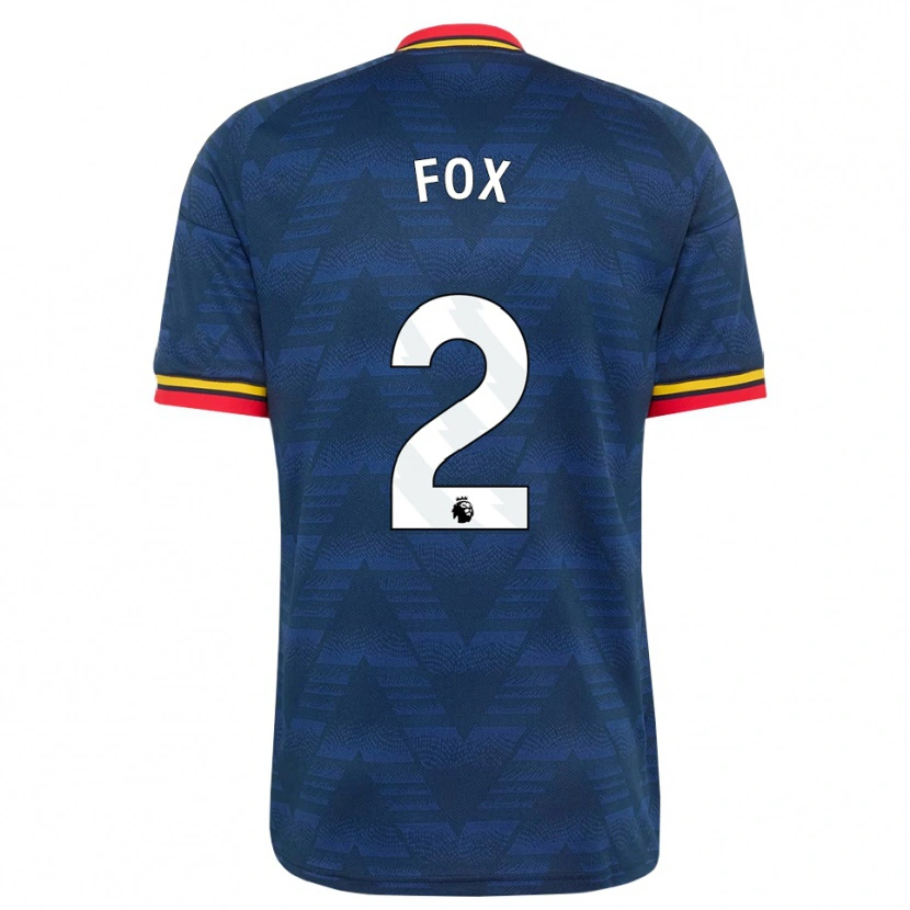 Danxen Kinderen Emily Fox #2 Middernachtblauw Geel Rood Uitshirt Uittenue 2026/27 T-Shirt België