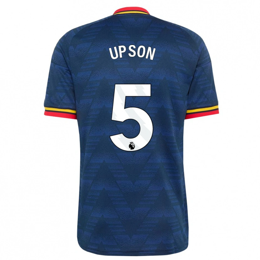 Danxen Kinderen Elijah Upson #5 Middernachtblauw Geel Rood Uitshirt Uittenue 2026/27 T-Shirt België