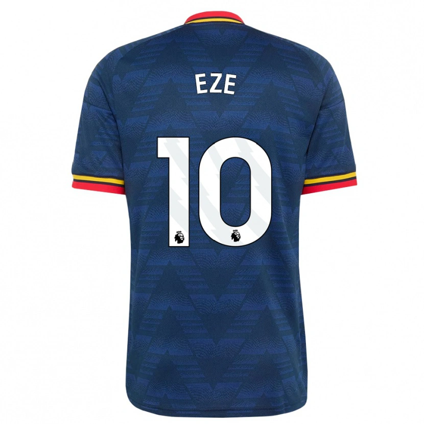 Danxen Kinderen Eberechi Eze #10 Middernachtblauw Geel Rood Uitshirt Uittenue 2026/27 T-Shirt België