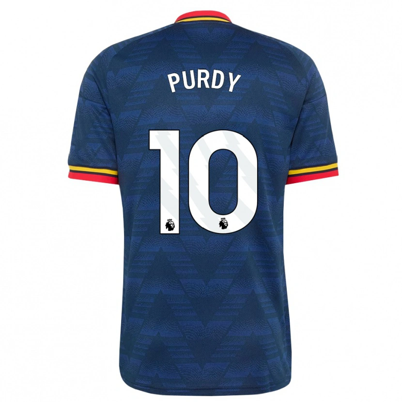 Danxen Kinderen Charlie Purdy #10 Middernachtblauw Geel Rood Uitshirt Uittenue 2026/27 T-Shirt België
