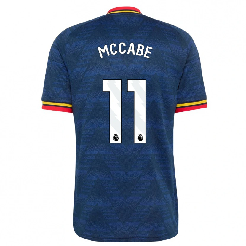 Danxen Kinderen Katie Mccabe #11 Middernachtblauw Geel Rood Uitshirt Uittenue 2026/27 T-Shirt België