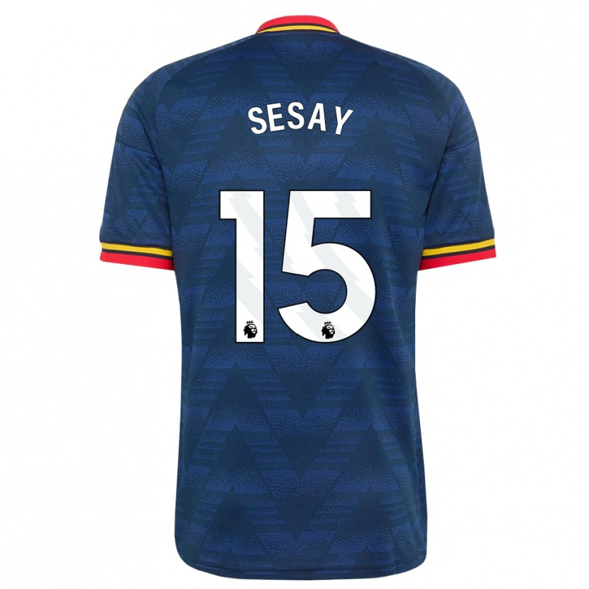 Danxen Kinderen Joshua Sesay #15 Middernachtblauw Geel Rood Uitshirt Uittenue 2026/27 T-Shirt België