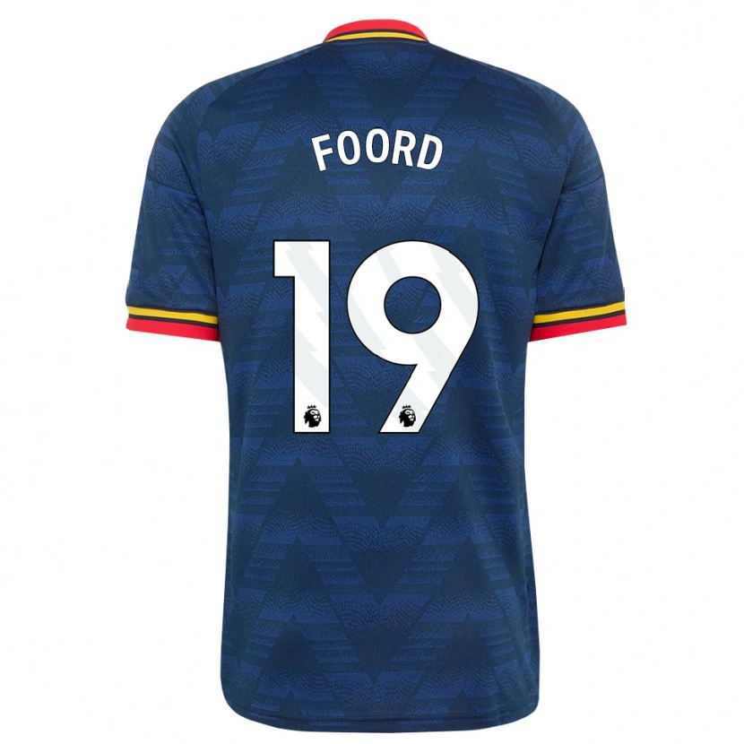 Danxen Kinderen Caitlin Foord #19 Middernachtblauw Geel Rood Uitshirt Uittenue 2026/27 T-Shirt België