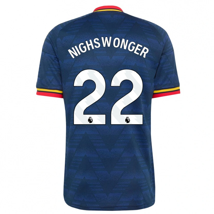 Danxen Kinderen Jenna Nighswonger #22 Middernachtblauw Geel Rood Uitshirt Uittenue 2026/27 T-Shirt België